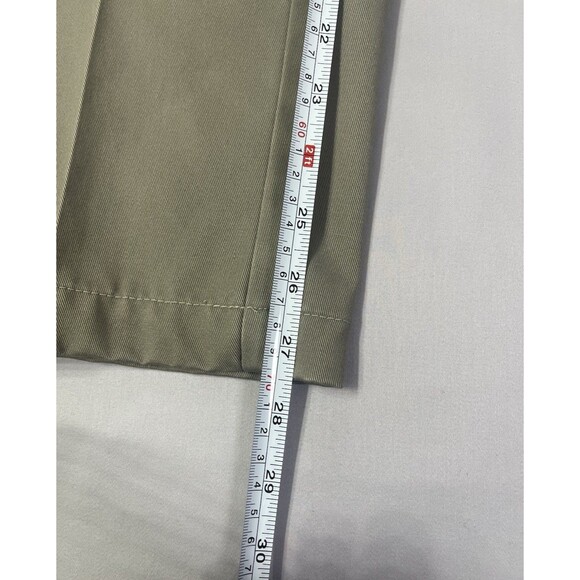 ORVIS Trim Fit Plain Front Chinos Khakis Pants Mens 35x27 100% Cotton Tan Beige - Picture 6 of 14